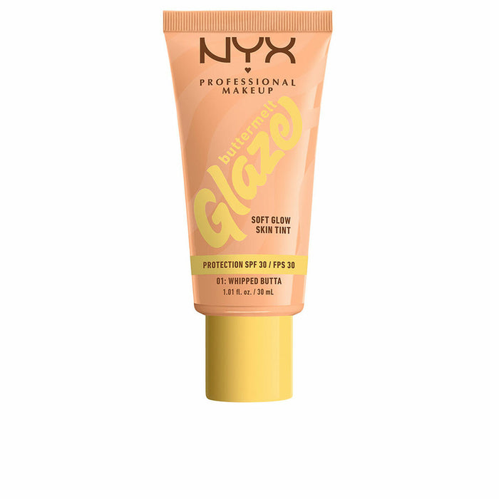 Protector Solar con Color NYX BUTTERMELT GLAZE Nº 01-Whipped Butta Spf 30 30 ml