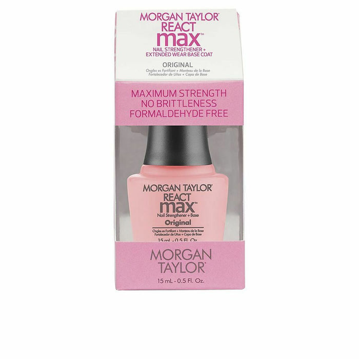 Endurecedor de Uñas Morgan Taylor React Max Original 15 ml 2 en 1 Capa base