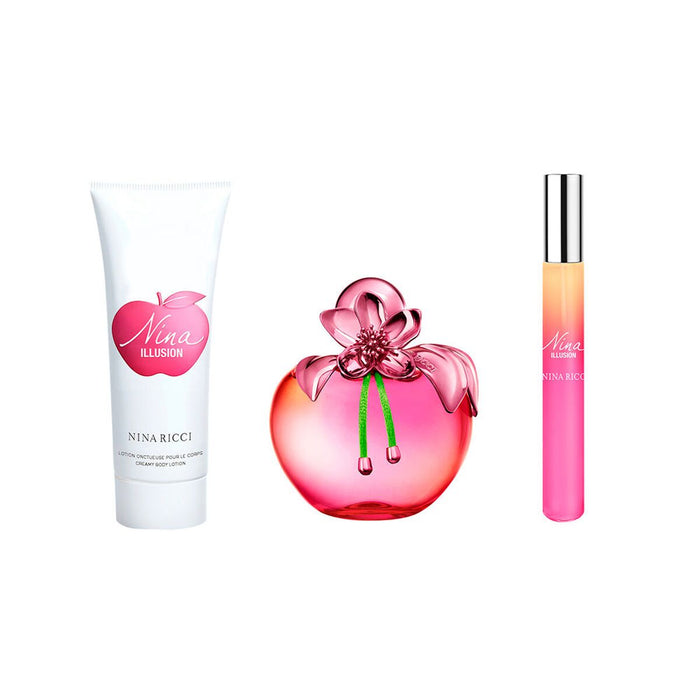 Women's Perfume Set Nina Ricci Nina Illusion EDP 3 Pieces
