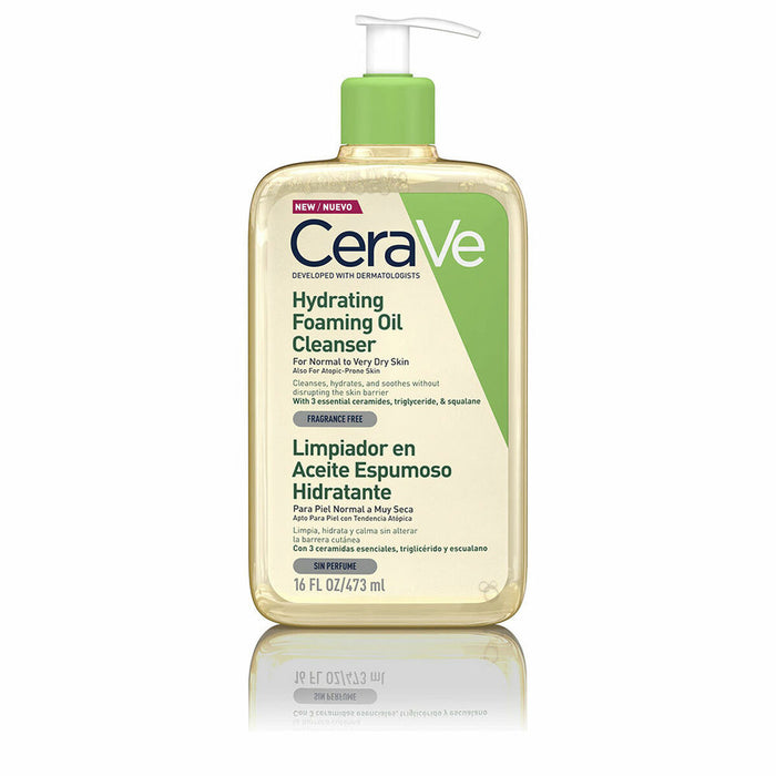 Aceite Hidratante CeraVe Hydrating Foaming Oil Cleanser Espuma Limpiador 473 ml
