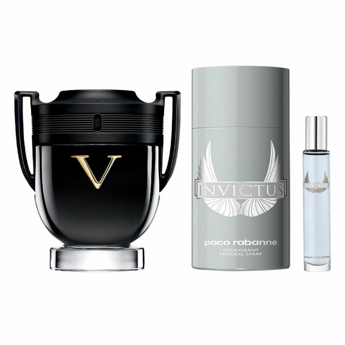 Men's Perfume Set Paco Rabanne INVICTUS EDP 2 Pieces