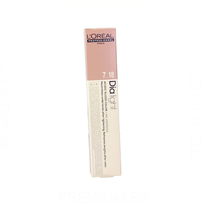 Tinte Permanente L'Oreal Professionnel Paris Dia Light Nº 7,18 Sin amoniaco 50 ml