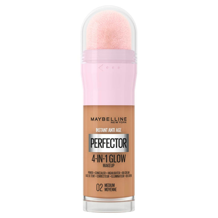Base de Maquillaje Fluida Maybelline Instant Age Perfector Glow Nº 02 Medium Moyenne 20 ml