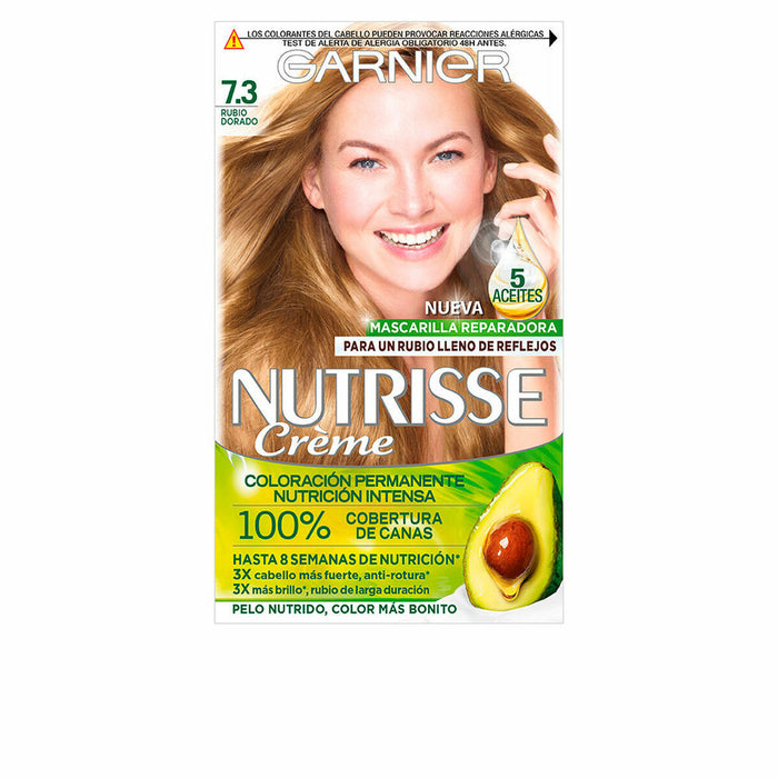 Tinte Permanente Garnier Nutrisse Nº 73-Miel Dore (3 Unidades)