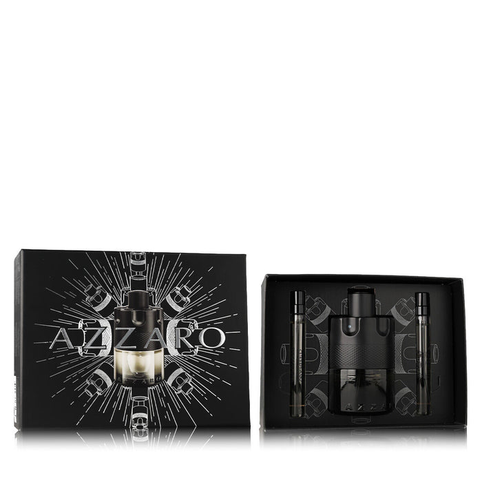 Set de Perfume Hombre Azzaro The Most Wanted Intense EDT 3 Piezas