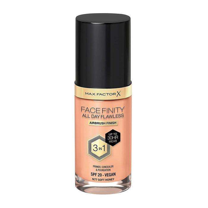 Base de Maquillaje Cremosa Max Factor Facefinity Nº 77 Soft honey 30 ml
