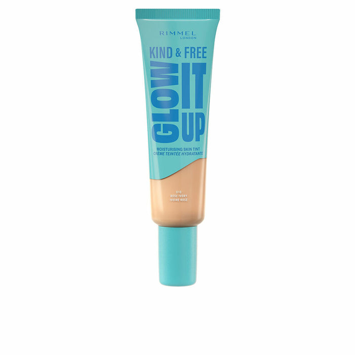 Base de Maquillaje Fluida Rimmel London KIND & FREE Nº 010-Rose Ivory 30 ml