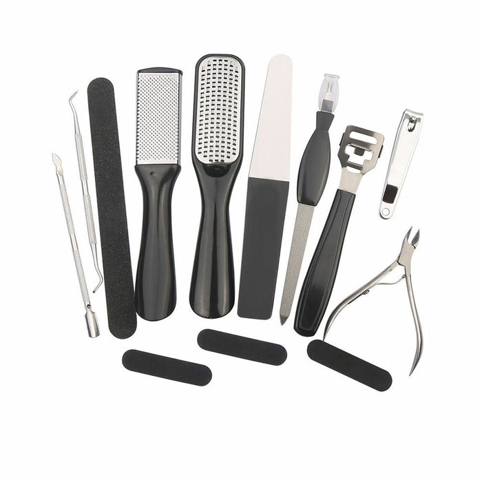 Sets de manicura y pedicura Paloma Beauties HIGIENE Y BIENESTAR Negro 10 Piezas