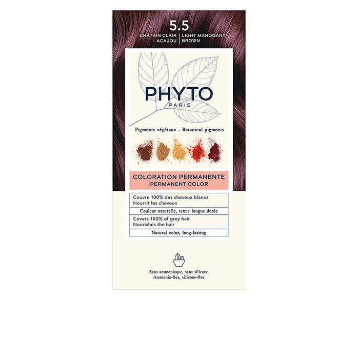 Coloración Permanente Phyto Paris PHYTOCOLOR #5.5-Castaño Claro Caoba