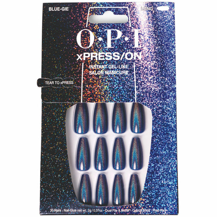 Uñas Postizas Opi #Blue-Gie 30 piezas
