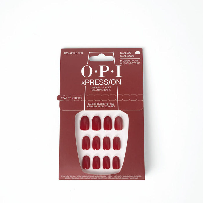 Uñas Postizas Opi  #Big Apple Red Big Apple Red 30 piezas