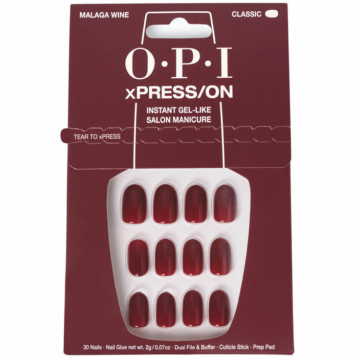 Uñas Postizas Opi #Malaga Wine Malaga Wine 30 piezas