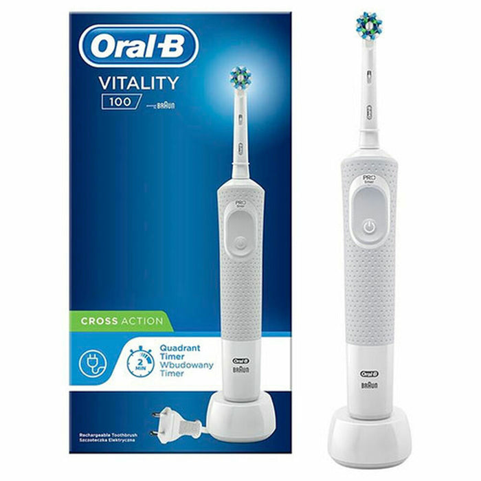Cepillo de Dientes Eléctrico Oral-B Cross Action Blanco