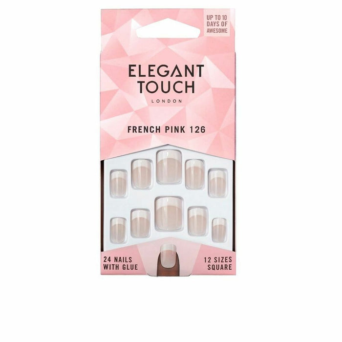 Uñas Postizas Elegant Touch French S (24 uds)
