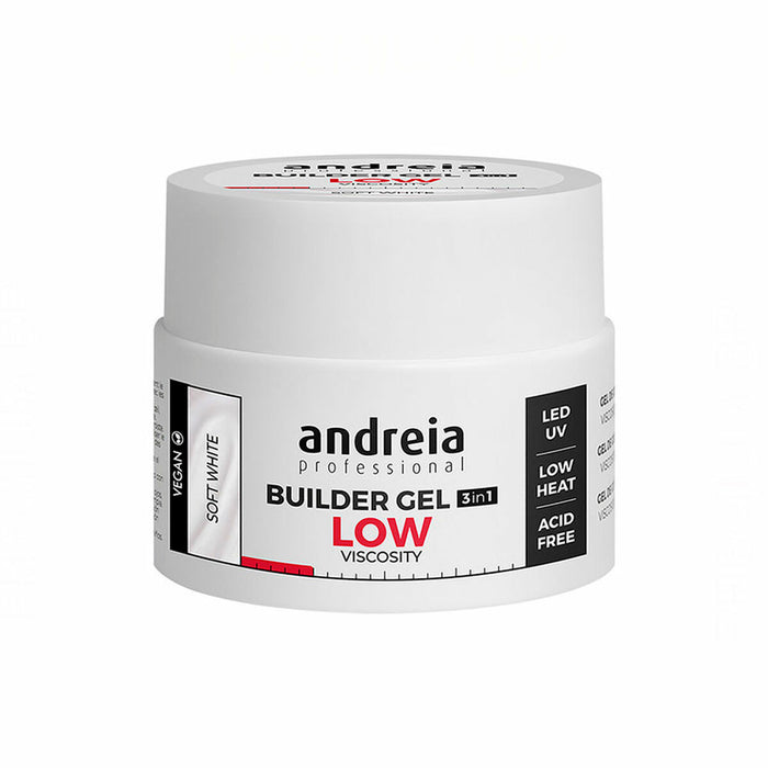 Esmalte de uñas en gel Builder Low Viscosity Andreia Professional Builder Blanco (44 g)