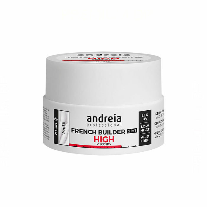 Esmalte de uñas en gel French Builder High Viscosity Andreia 0BGFW22 Blanco (22 g)