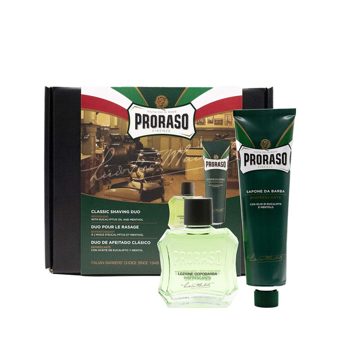 Set para el Afeitado Proraso Afeitado Clásico Rinfrescante Lote Refrescante 2 Piezas
