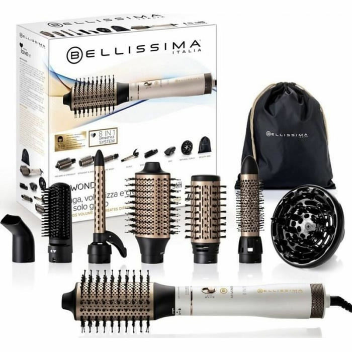 Cepillo Alisador Bellissima Air Wonder 8 in 1 1000W Negro (8 Unidades)