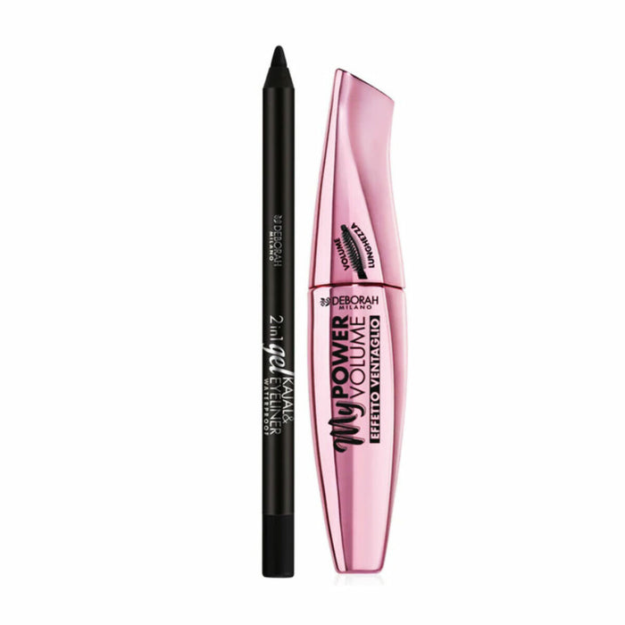 Maquillaje para Ojos Deborah 123781 Negro Eyeliner 2 Piezas