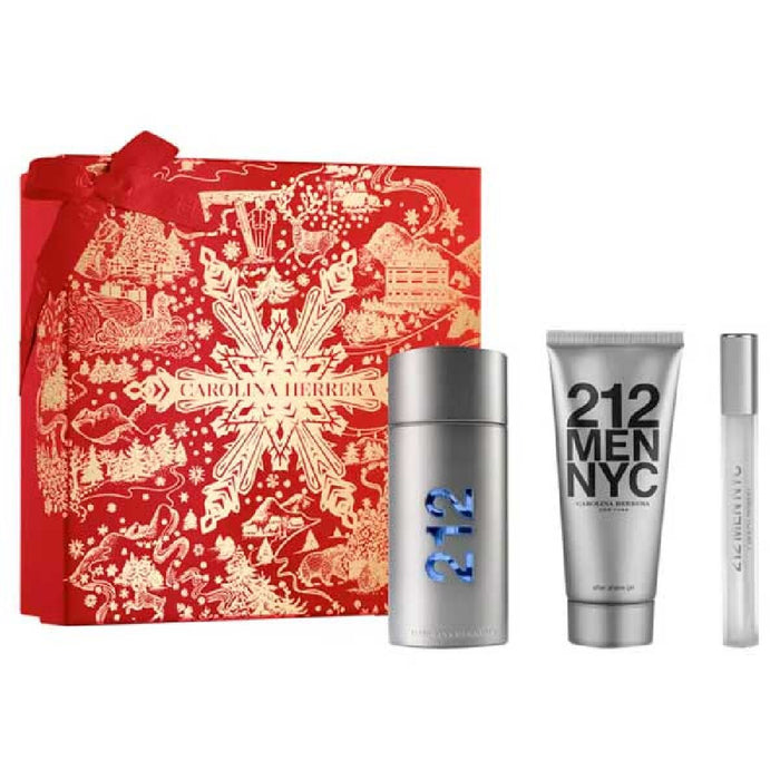 Men's Perfume Set Carolina Herrera 212 Men EDT 100 ml
