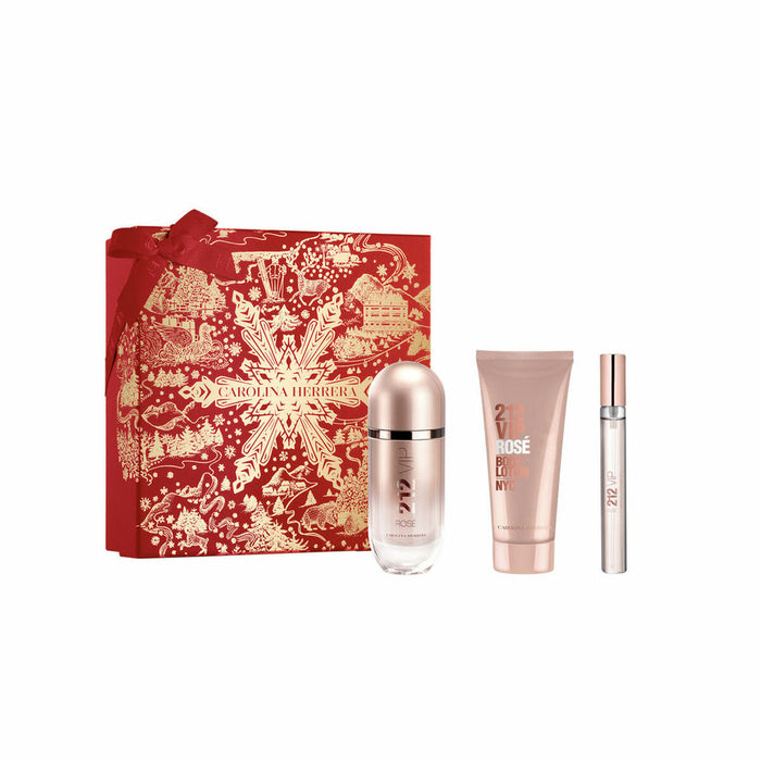 Women's Perfume Set Carolina Herrera 212 VIP Rosé 3 Pieces