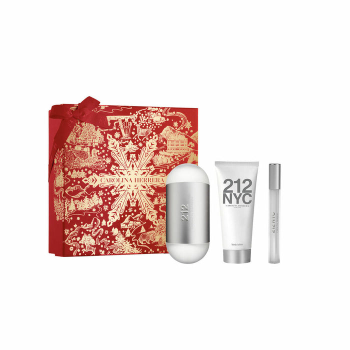 Set de Perfume Mujer Carolina Herrera 212 NYC FOR HER 3 Piezas