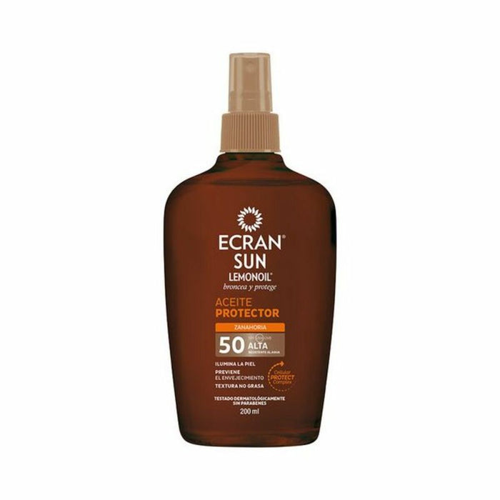 Aceite Solar Ecran Sunnique Broncea+ 200 ml Spf 50