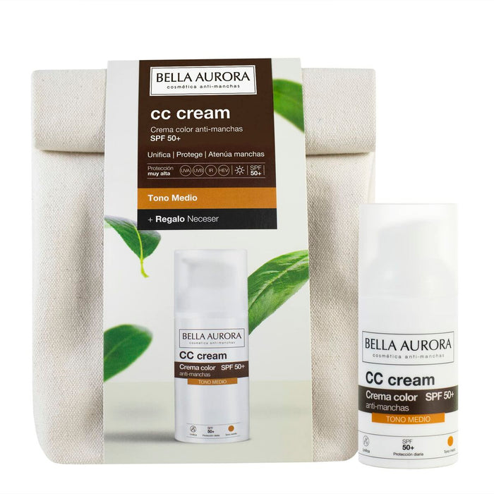 Crema Hidratante CC Cream Bella Aurora Tono Medio 30 ml 2 Piezas