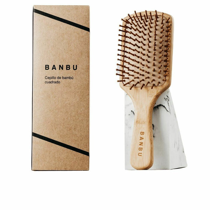 Cepillo Desenredante Banbu Cuadrado Bambú