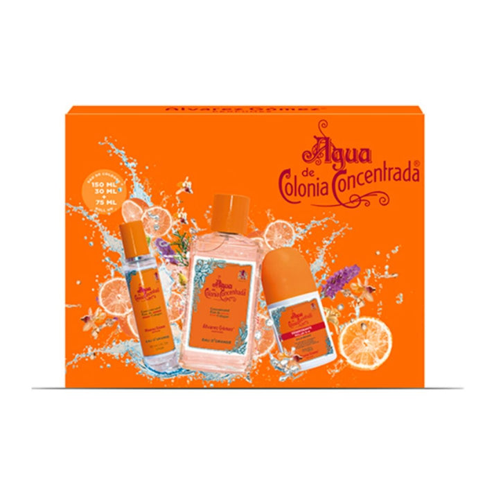 Set de Perfume Unisex Alvarez Gomez Orange EDC Agua de Colonia Concentrada 3 Piezas