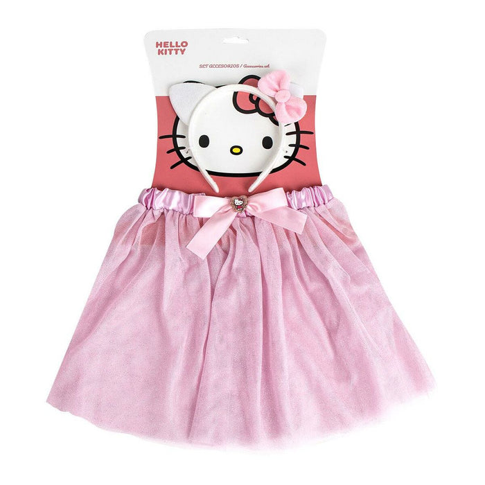 Diadema Hello Kitty Rosa Falda