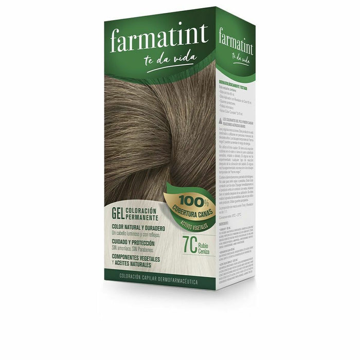 Tinte Permanente Farmatint 7c-Rubio Ceniza Gel