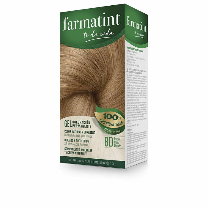 Tinte Permanente Farmatint 8d-Rubio Claro Dorado Gel