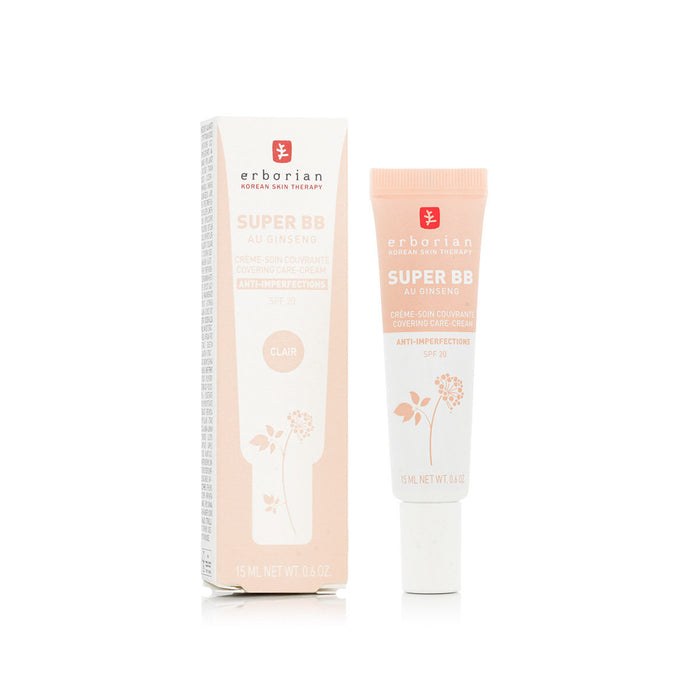Crema Hidratante con Color Erborian Super BB clair 15 ml Spf 20