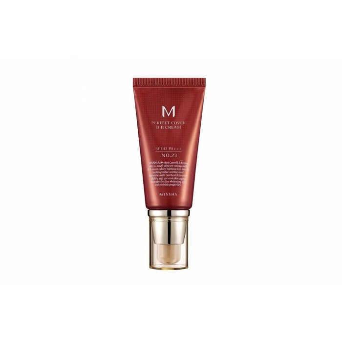 Crema Hidratante con Color Missha M Perfect Cover Nº 23 Natural Beige Spf 42 20 ml
