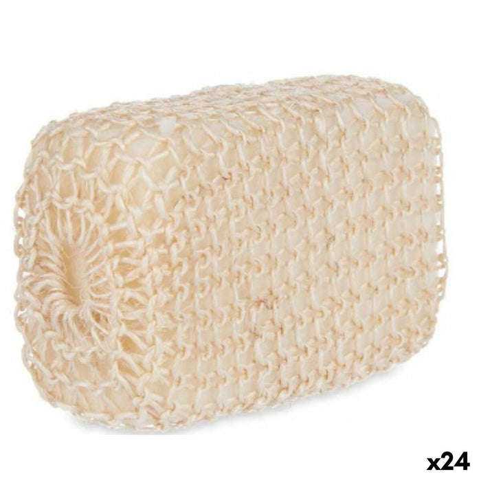 Esponja Corporal Berilo B7083-7 B7083-7 Blanco Beige 14 x 6,5 x 9 cm 9 x 14 x 6 cm (24 Unidades)