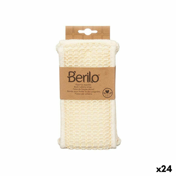 Esponja Corporal Berilo B7083-16 Blanco 20 x 3 x 11 cm Con asas (24 Unidades)